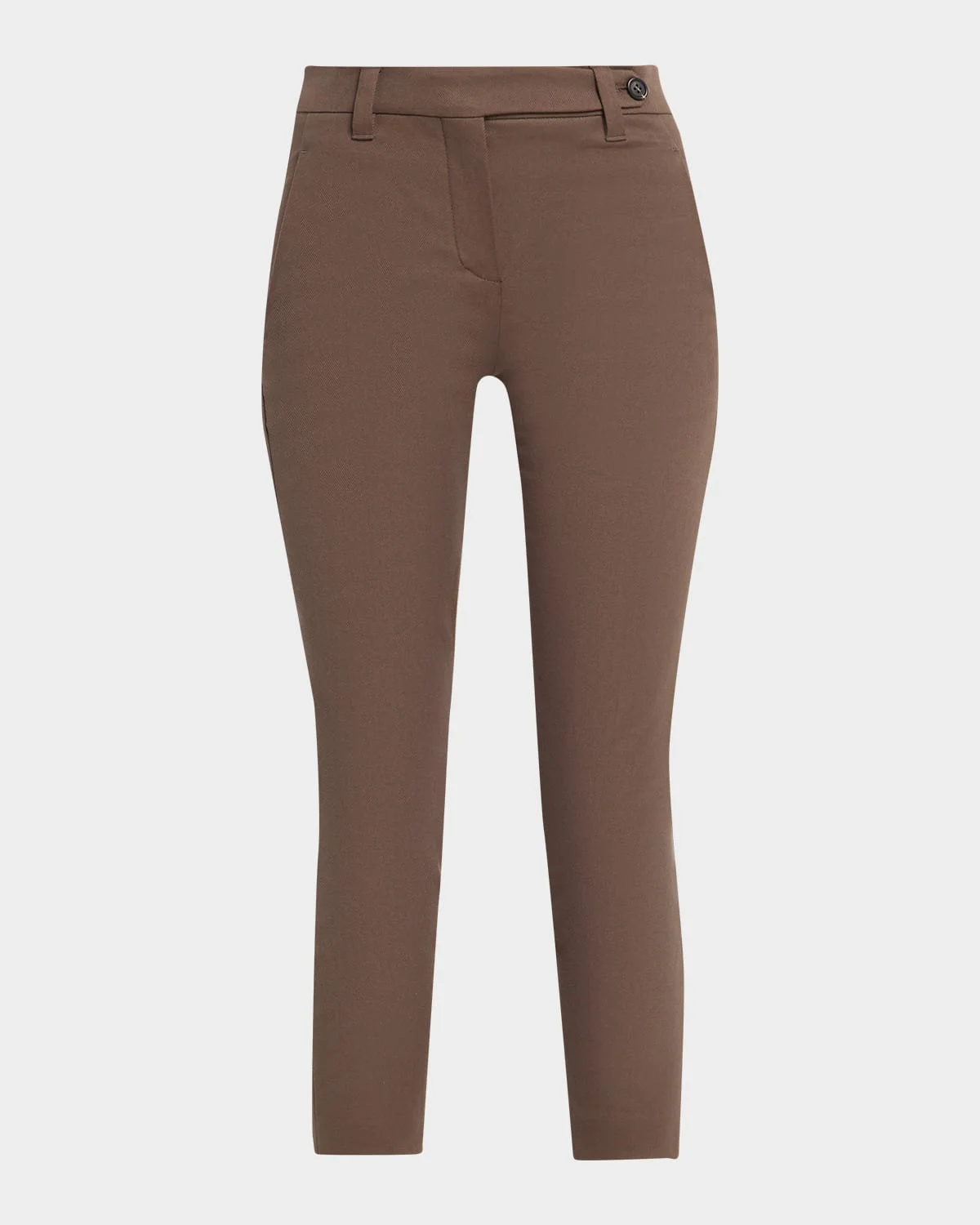 Cotton Twill Slim-Leg Ankle Pants - 1