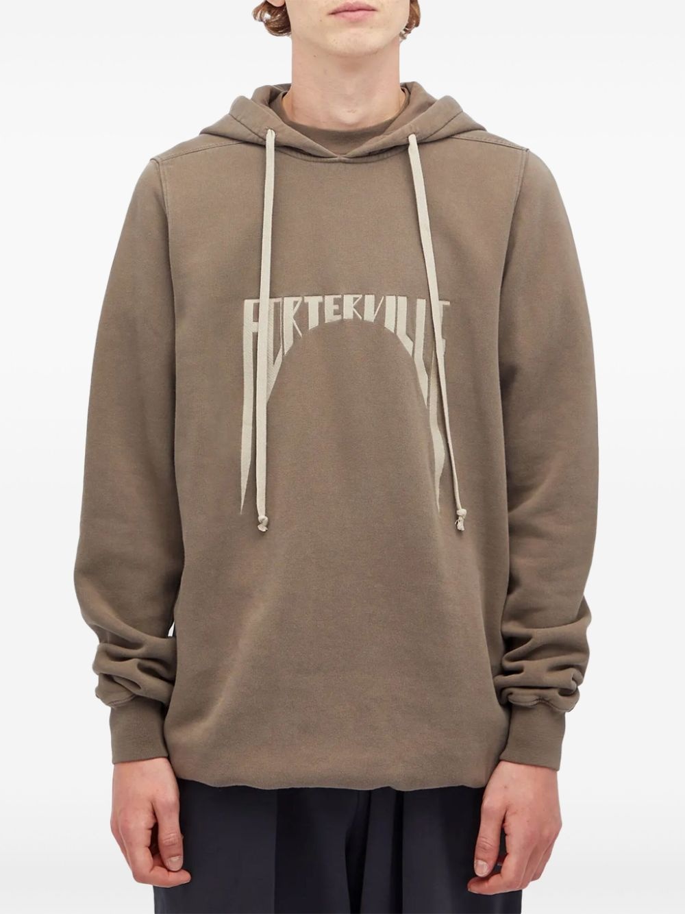 logo-embroidered hoodie - 2