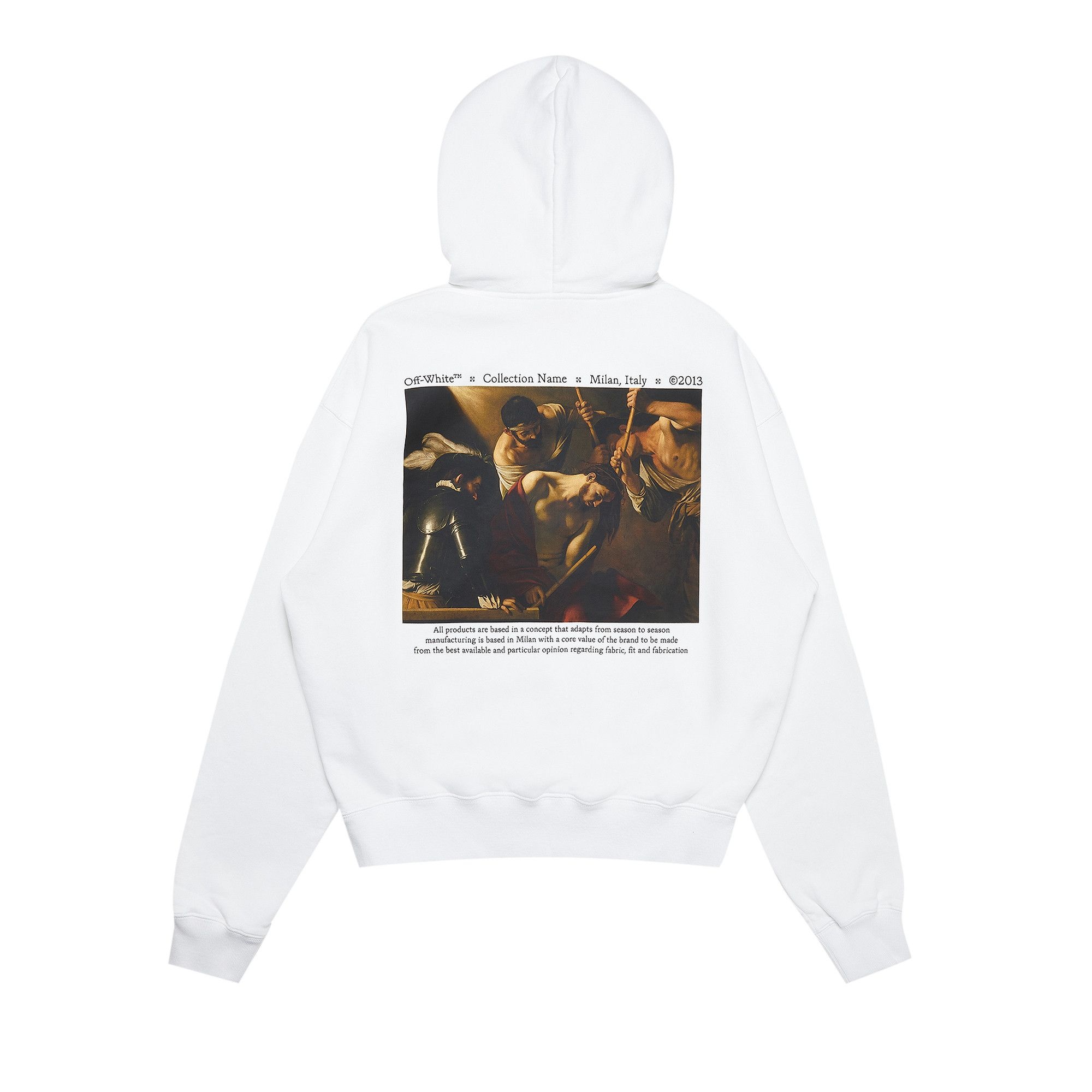 Off-White Caravaggio Crowning Over Hoodie 'White/Black' - 2