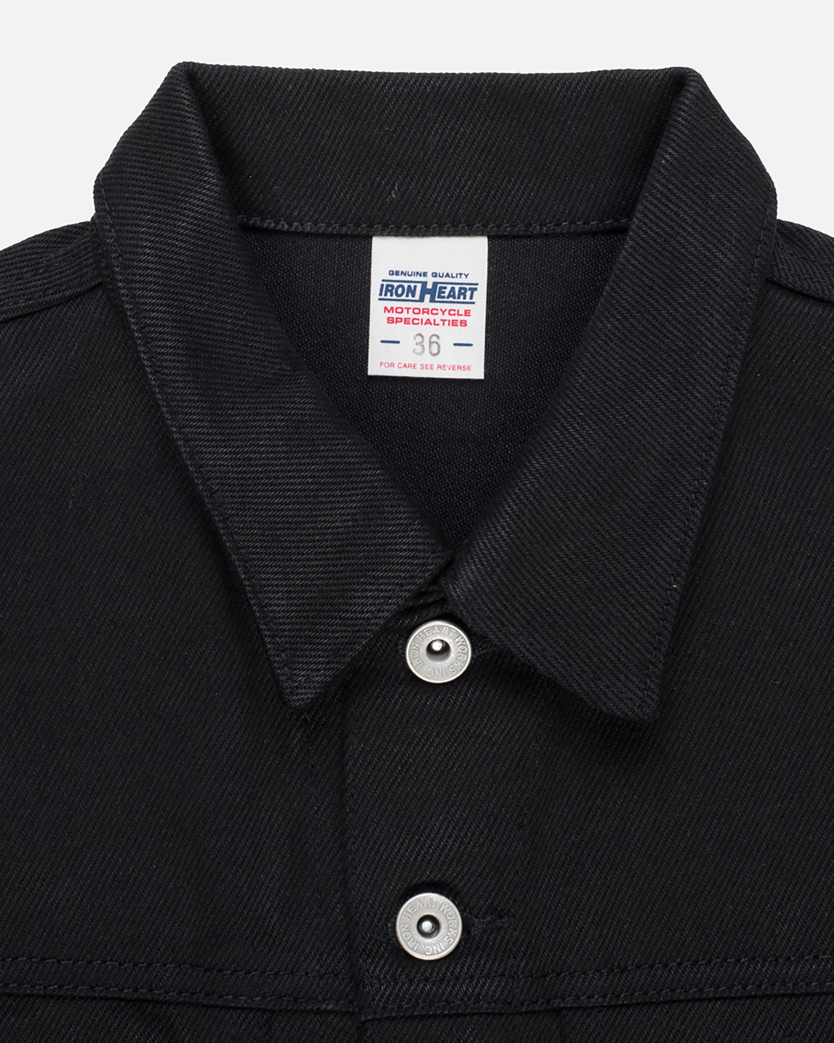 IH-9526V 21oz Non-Fade Denim Type III Vest - Superblack - 6