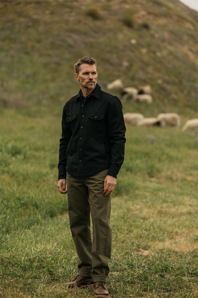 The Barrel Classic Straight Natural Slub - Military Green 14oz Selvedge 5