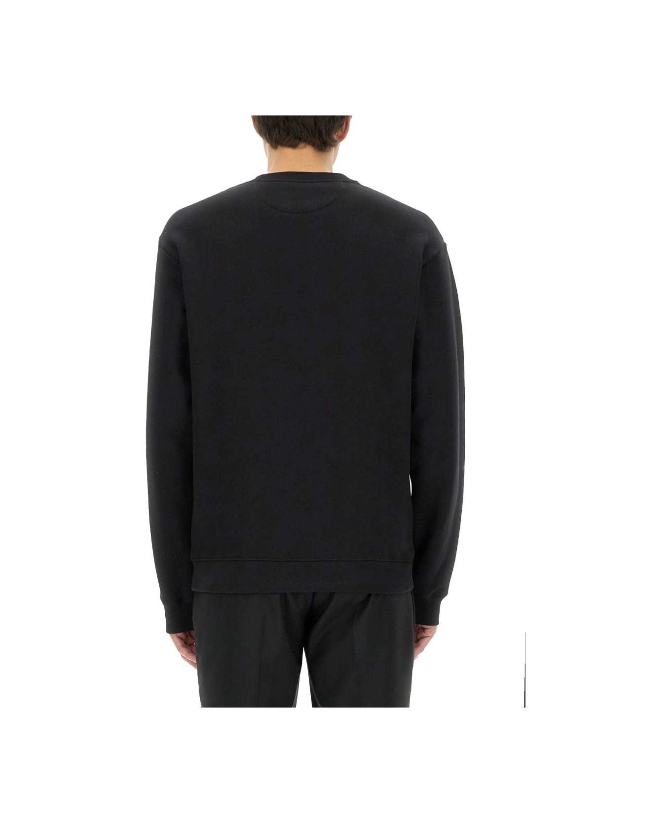Cotton Crewneck Sweatshirt With "chez Valentino" Patch - 3