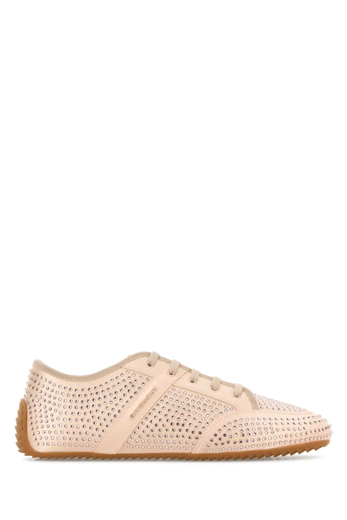 Givenchy Women Powder Pink Satin Slim Sneakers - 1