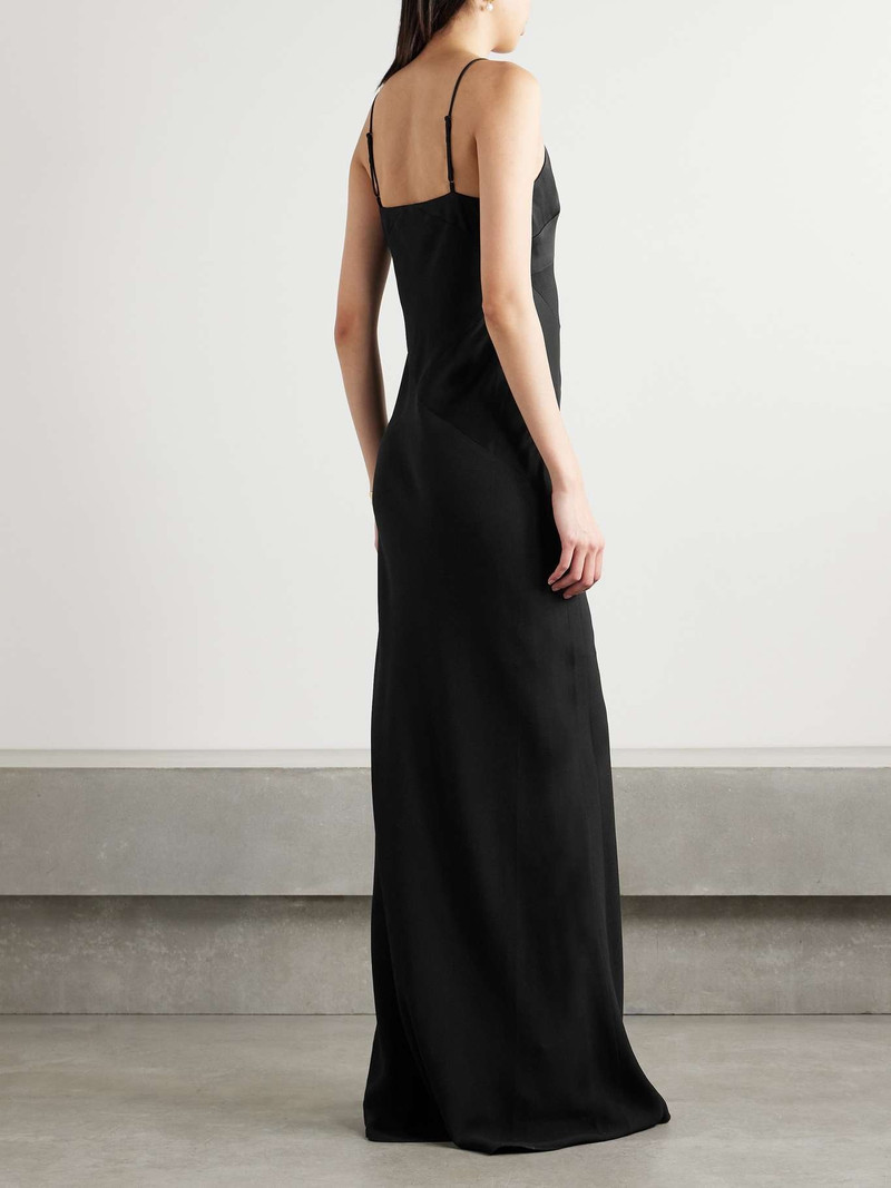 Francis crepe and satin maxi dress Black 3