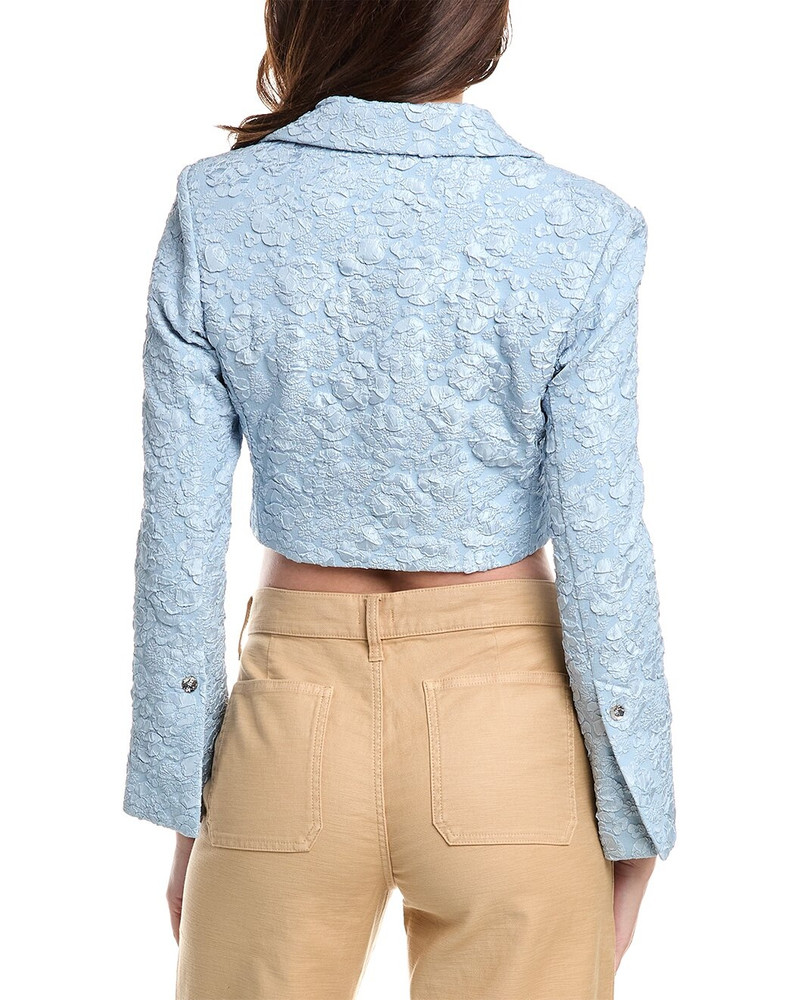 GANNI GANNI Jacquard Cropped Blazer outlook