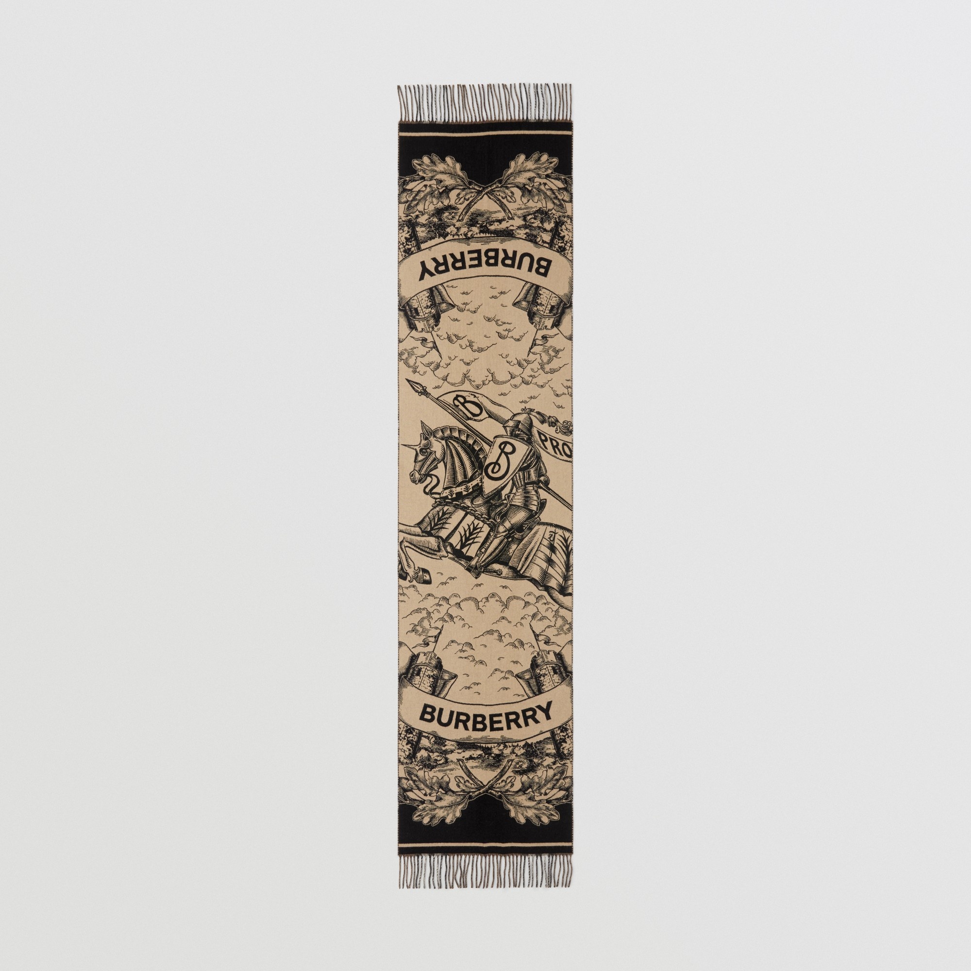 Reversible Check and EKD Cashmere Jacquard Scarf - 9