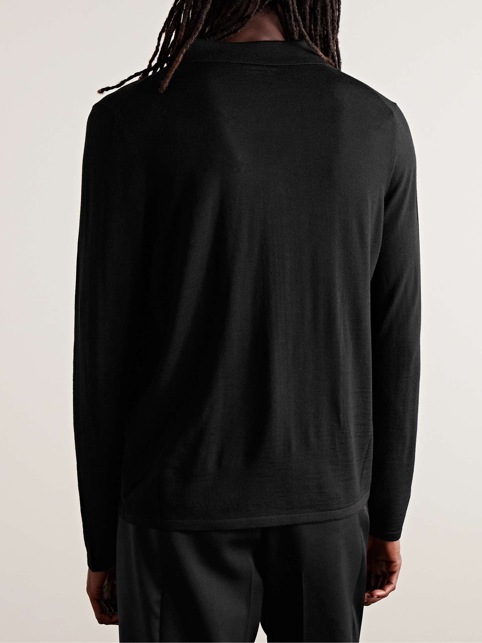 Logo-Embroidered Wool Polo Shirt - 7