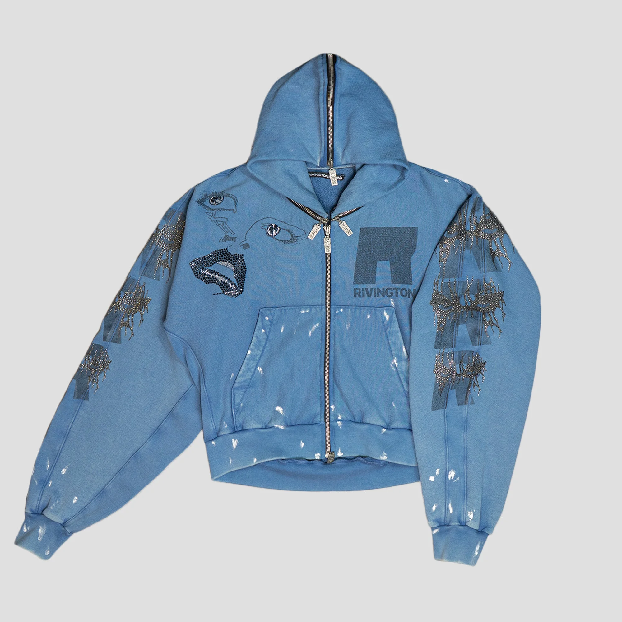 EYES WIDE OPEN ROSE ZIP HOODIE - 1