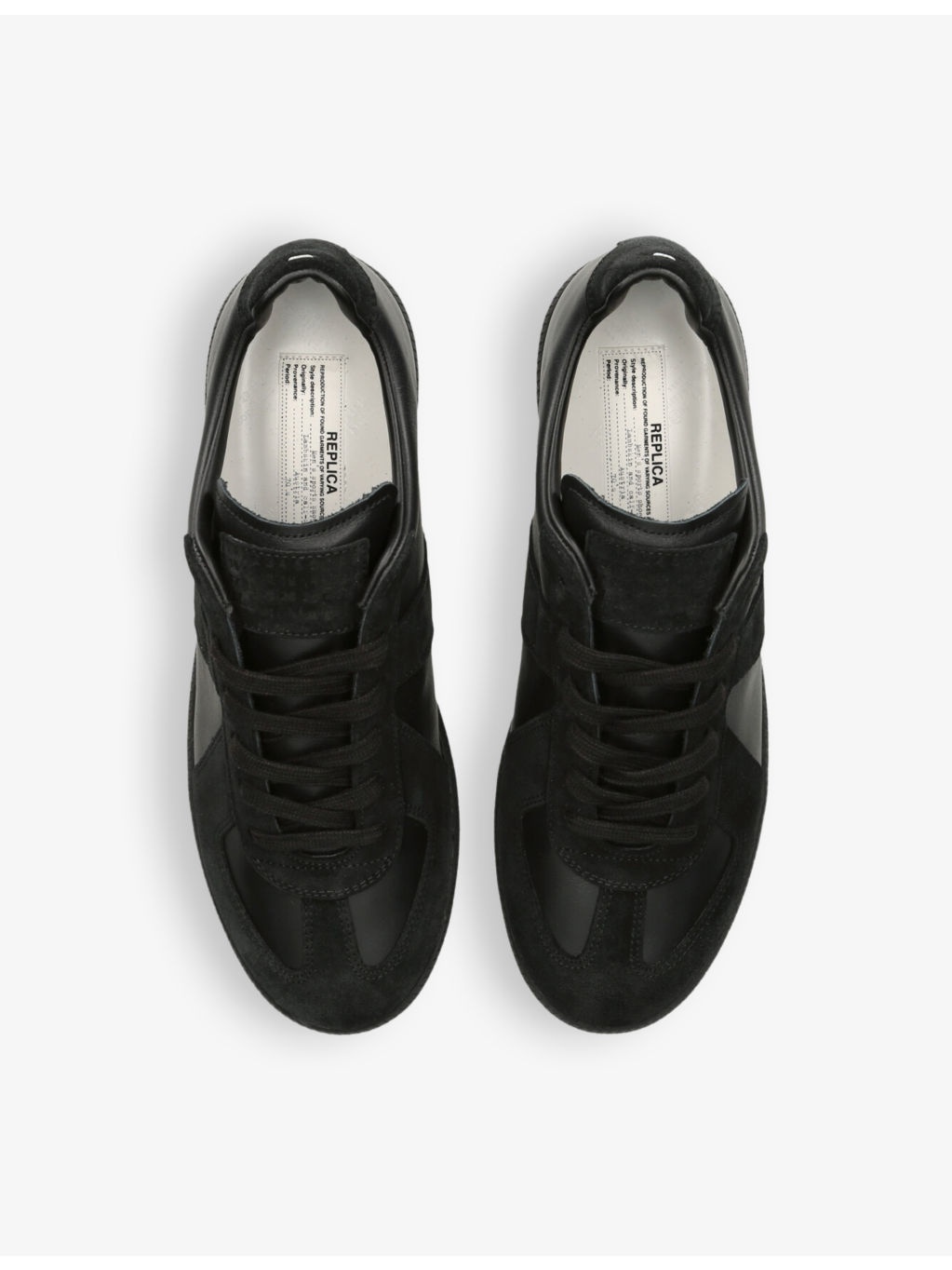 Replica panelled leather low-top trainers - 2