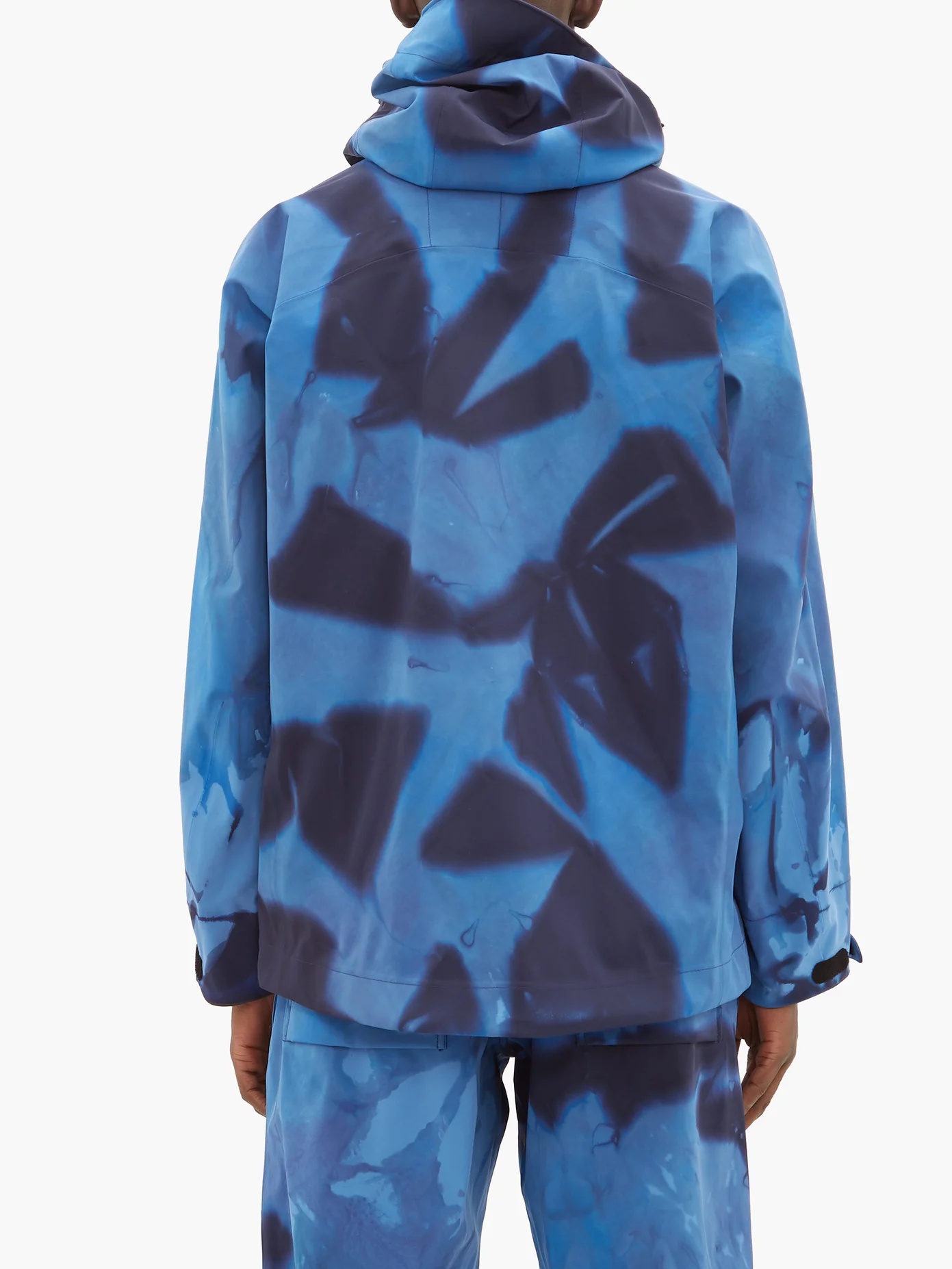 Tie-dye effect technical shell hooded jacket - 5