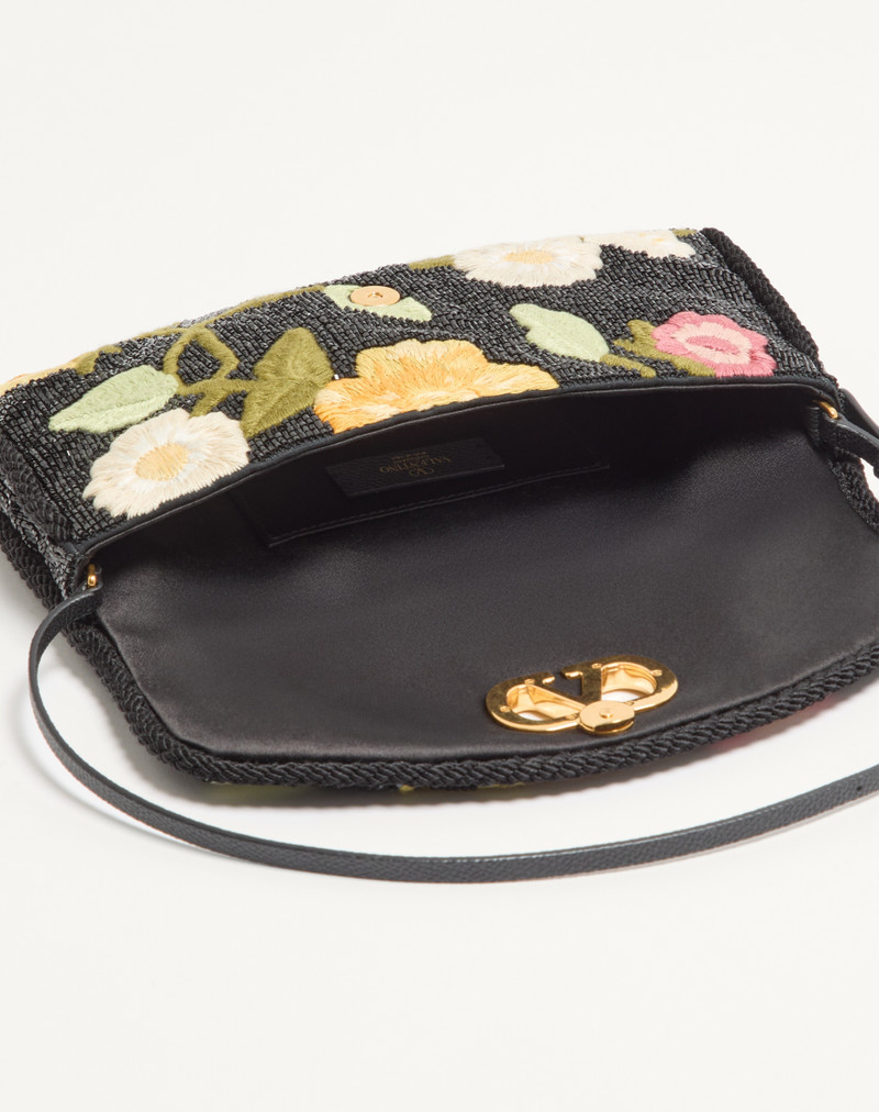Valentino VALENTINO GARAVANI DEVAIN SMALL EMBROIDERED SHOULDER BAG outlook