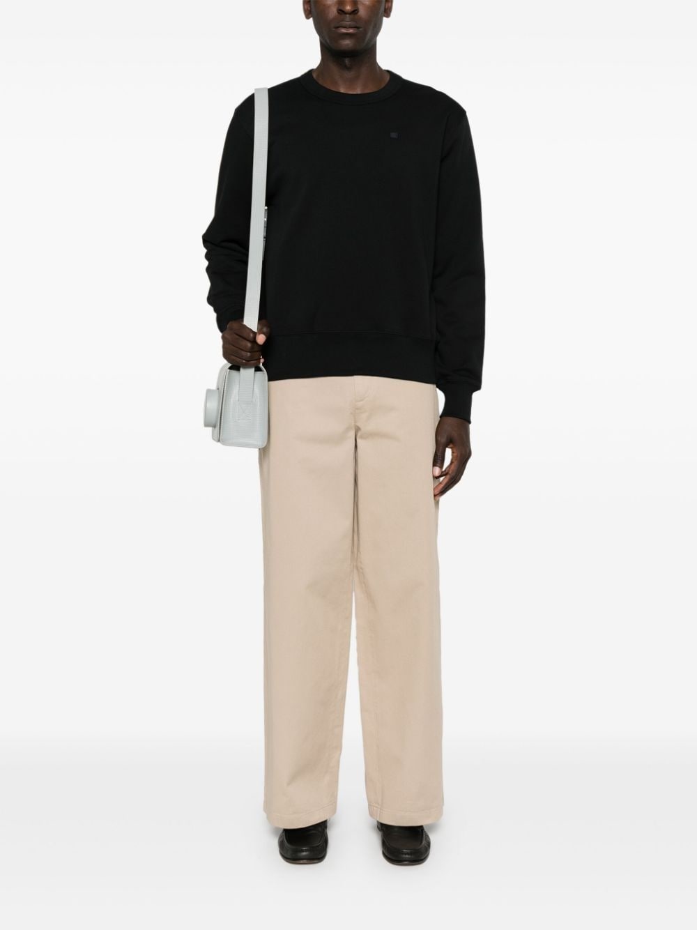 face logo-appliquÃ© cotton sweatshirt - 3