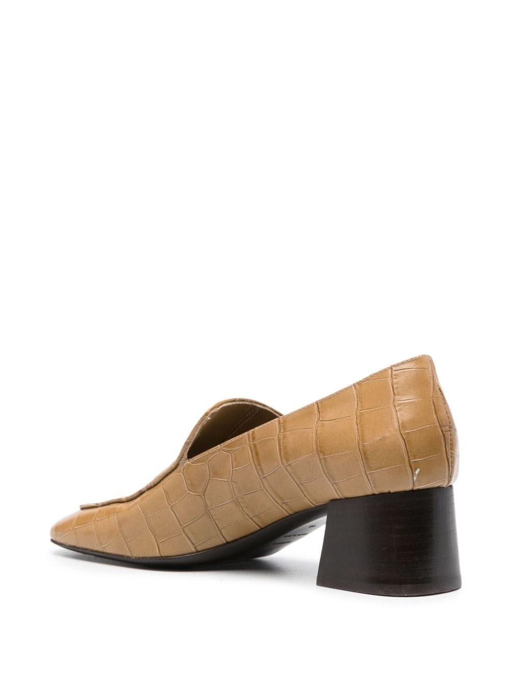 heeled leather loafers - 3