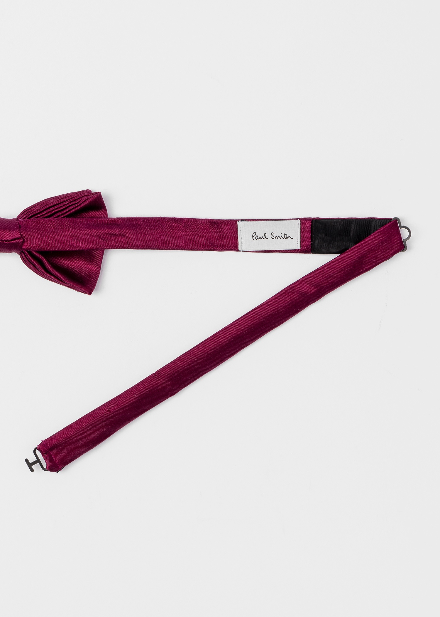 Dark Fuchsia Pre-Tied Silk Bow Tie - 2