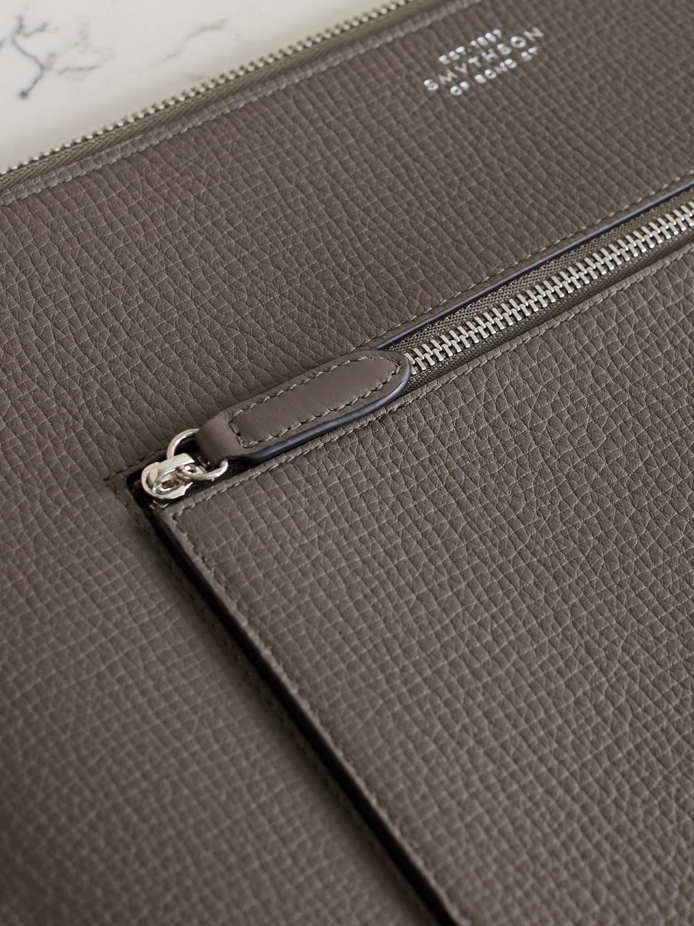 Small Ludlow textured-leather laptop case - 3