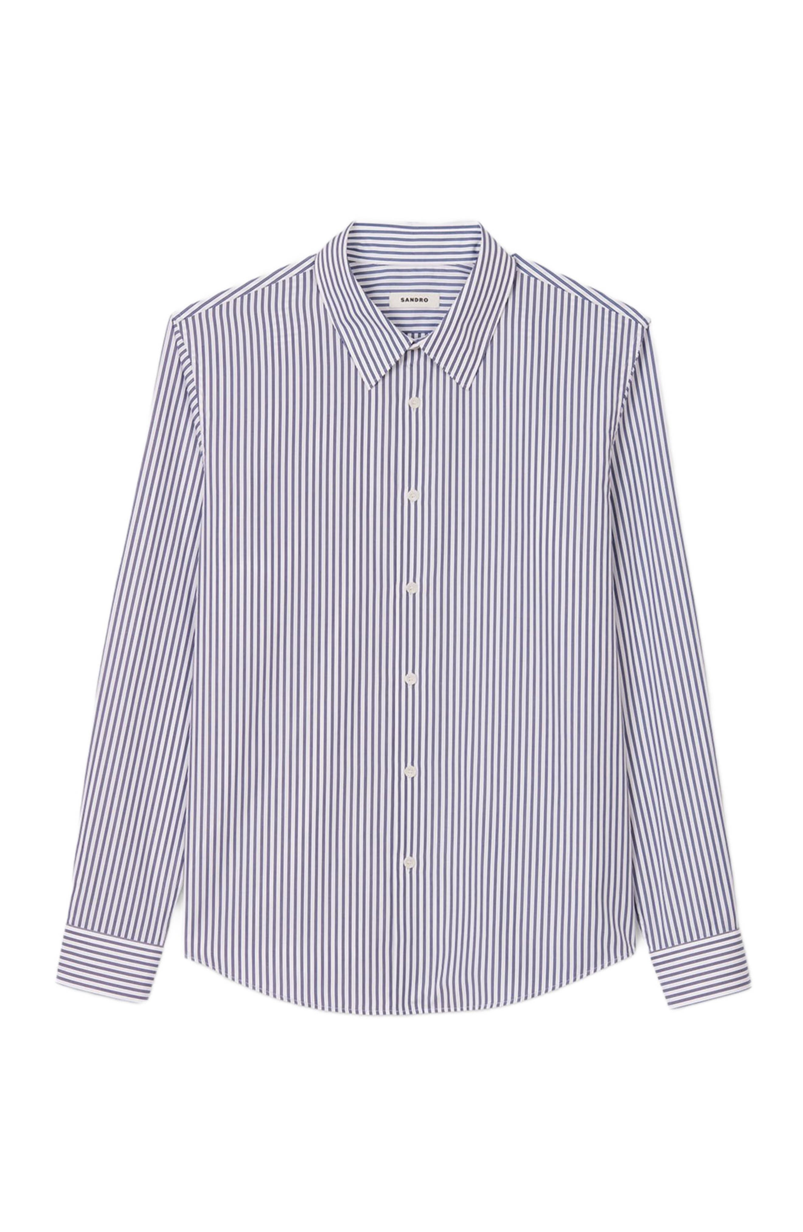 SANDRO Striped shirt in Blue Sky at Nordstrom - 4