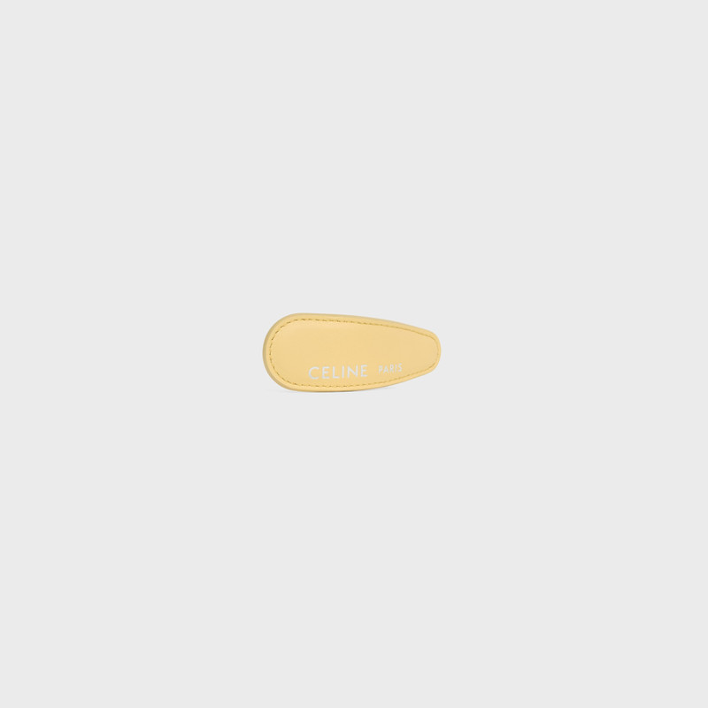 CELINE CELINE LARGE HAIR CLIP IN LAMBSKIN, BRASS WITH GOLD FINISH AND STEEL outlook