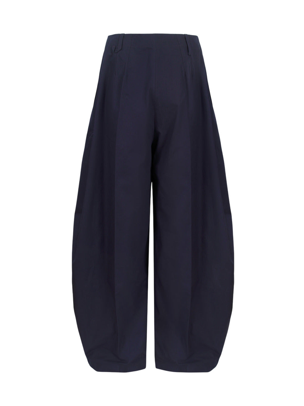 Jacquemus Women Wide-Leg, Oval-Cut Trousers In Navy Blue - 2