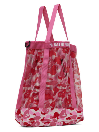 A BATHING APE® Pink ABC Camo Tote outlook