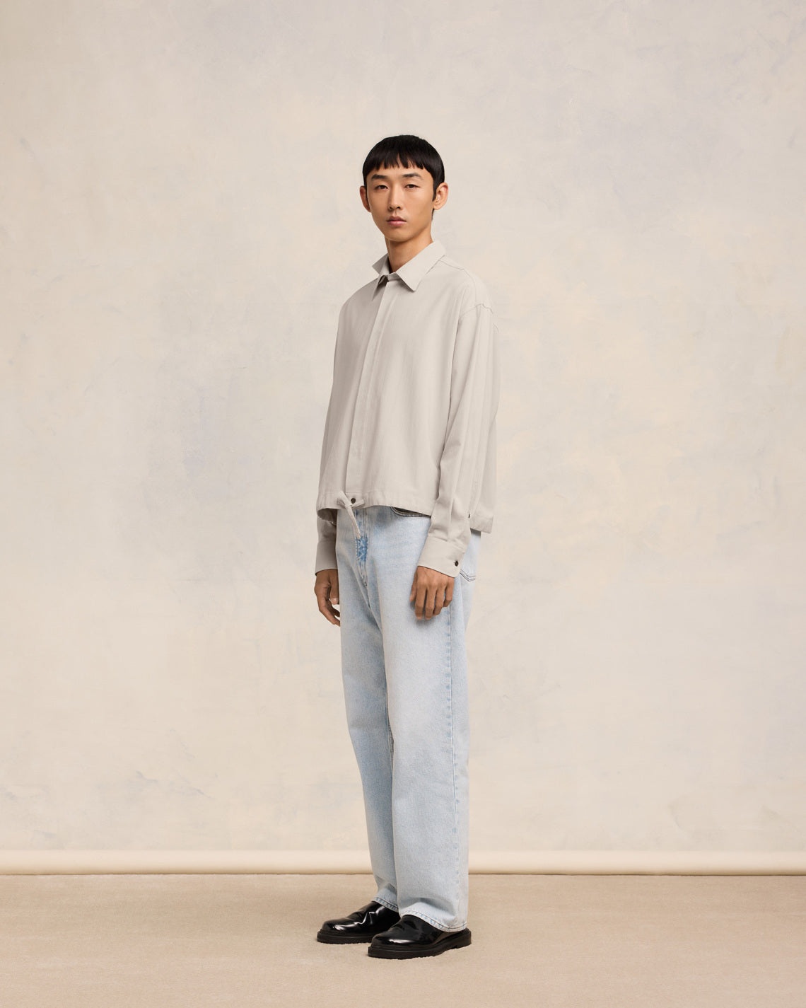 LONG SLEEVE DRAWSTRING SHIRT - 6