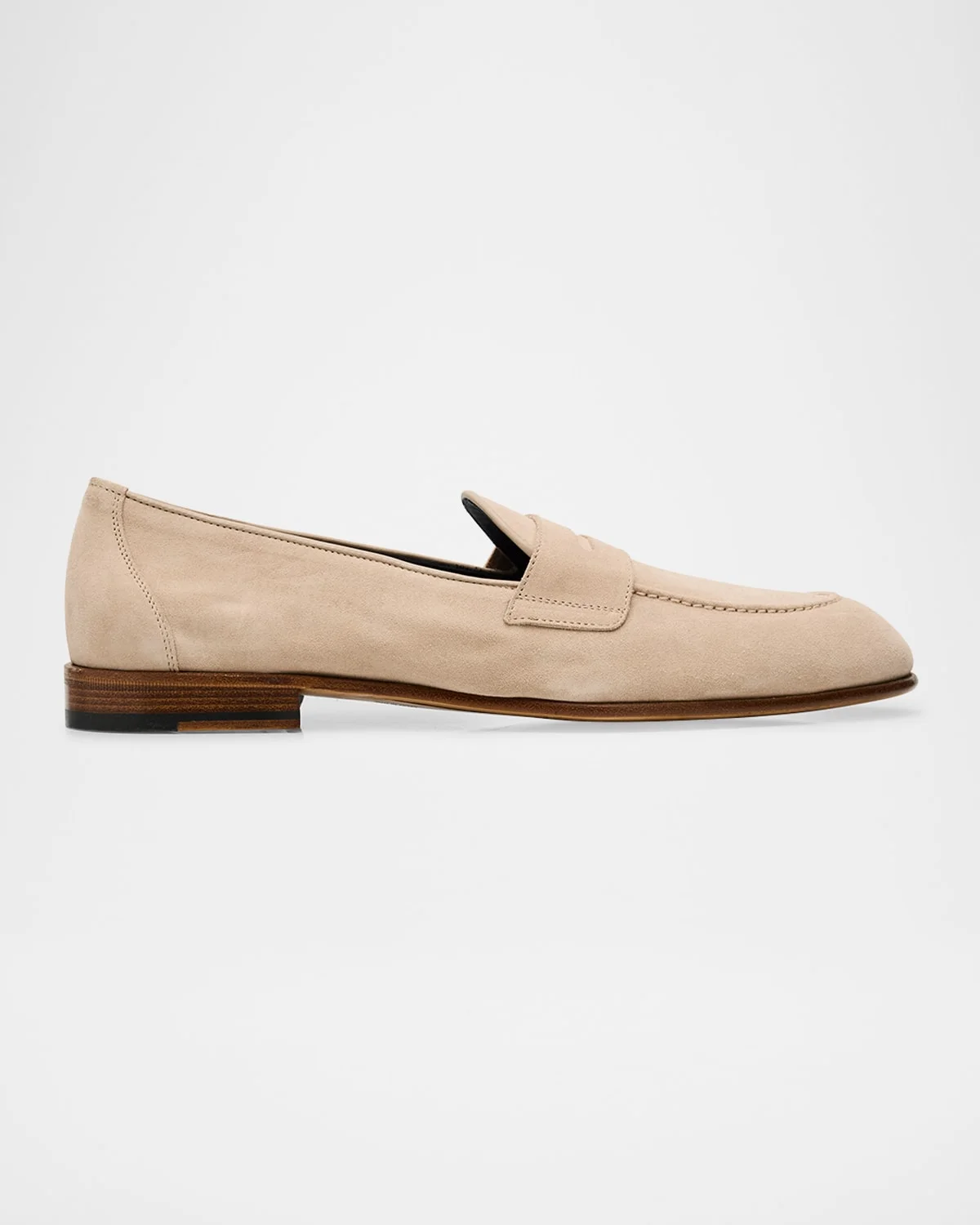 Men's Suede Penny Loafers - 1