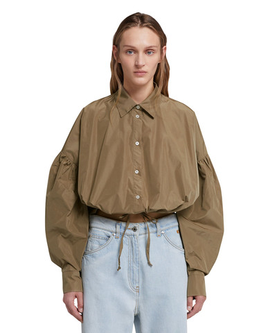 MSGM Taffetà crop shirt with puffed sleeves outlook