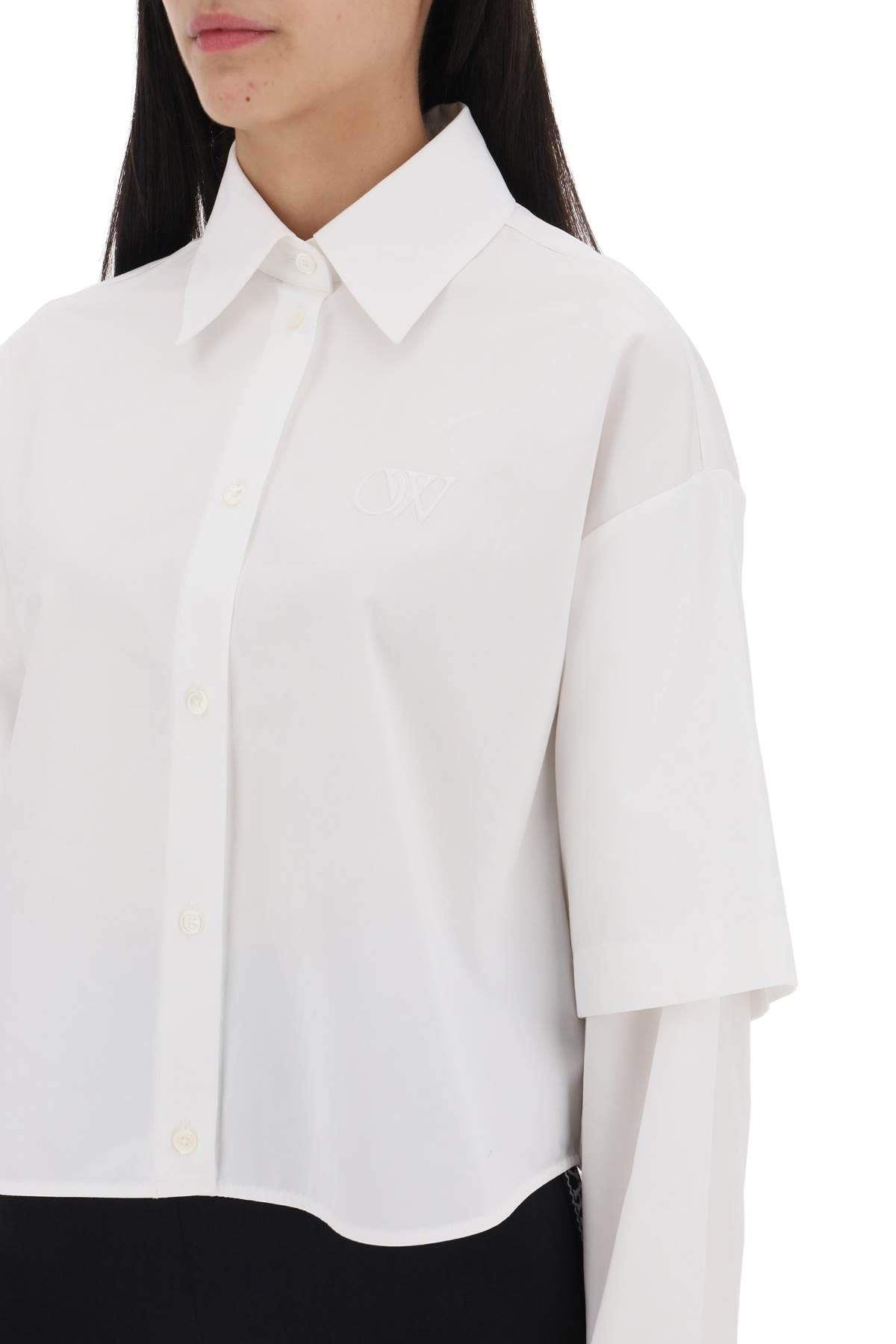 "SHIRT WITH EMBROIDERED LOGO DETAIL - 5