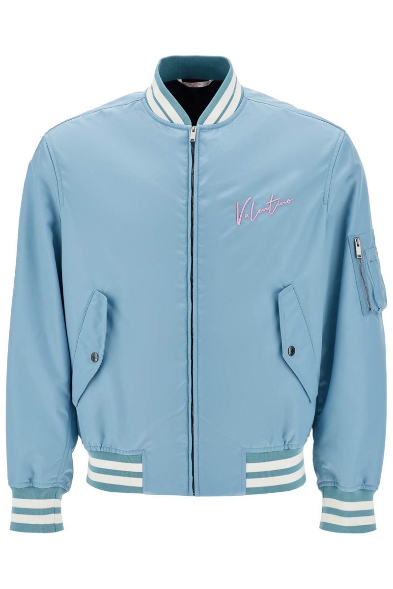 Valentino Valentino Garavani Nylon Bomber Jacket With