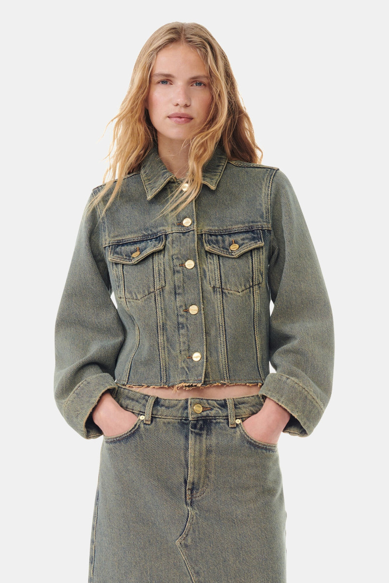 GANNI OVERDYED HEAVY DENIM JACKET outlook