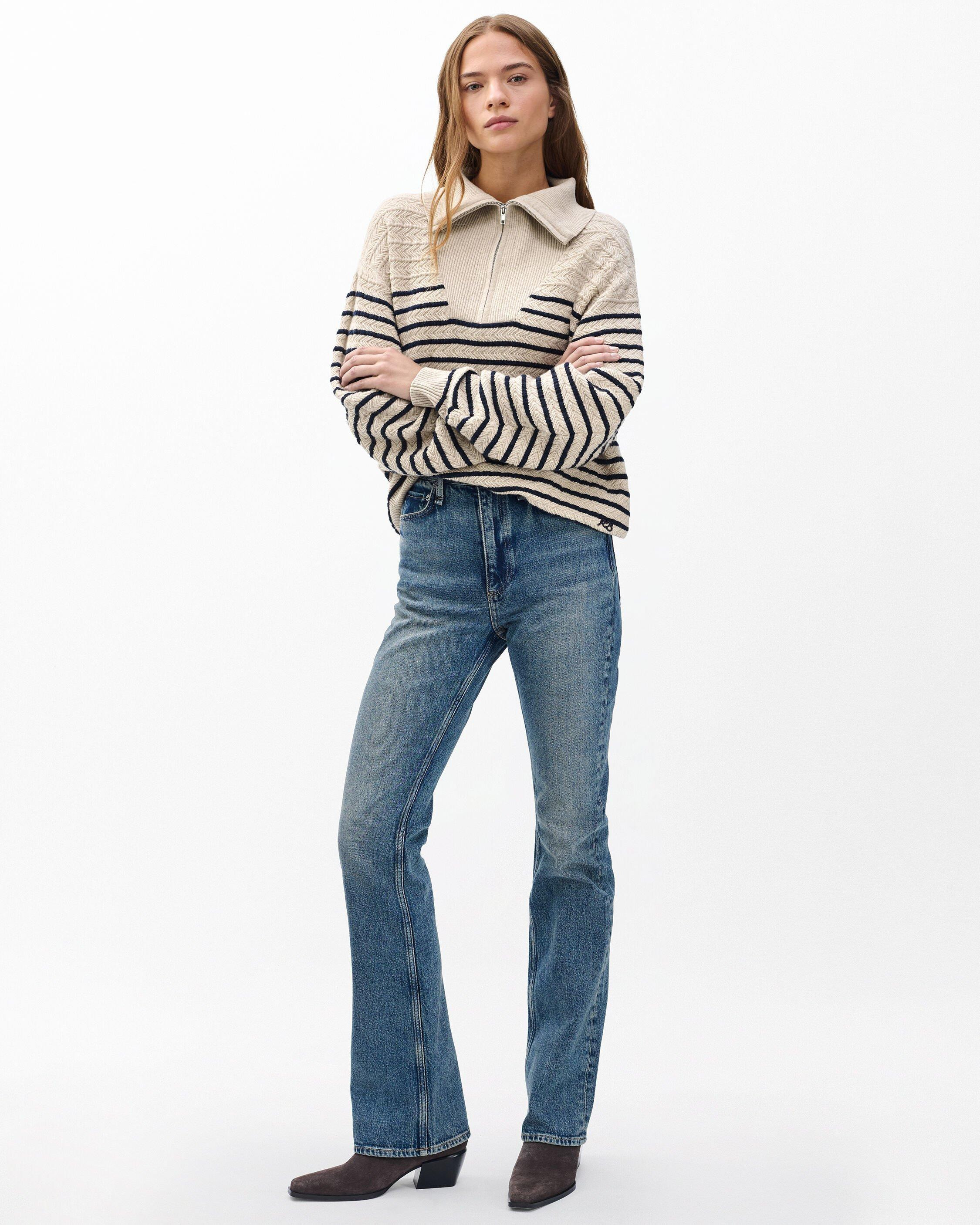 Natalia Cashmere Half-Zip Sweater - 3