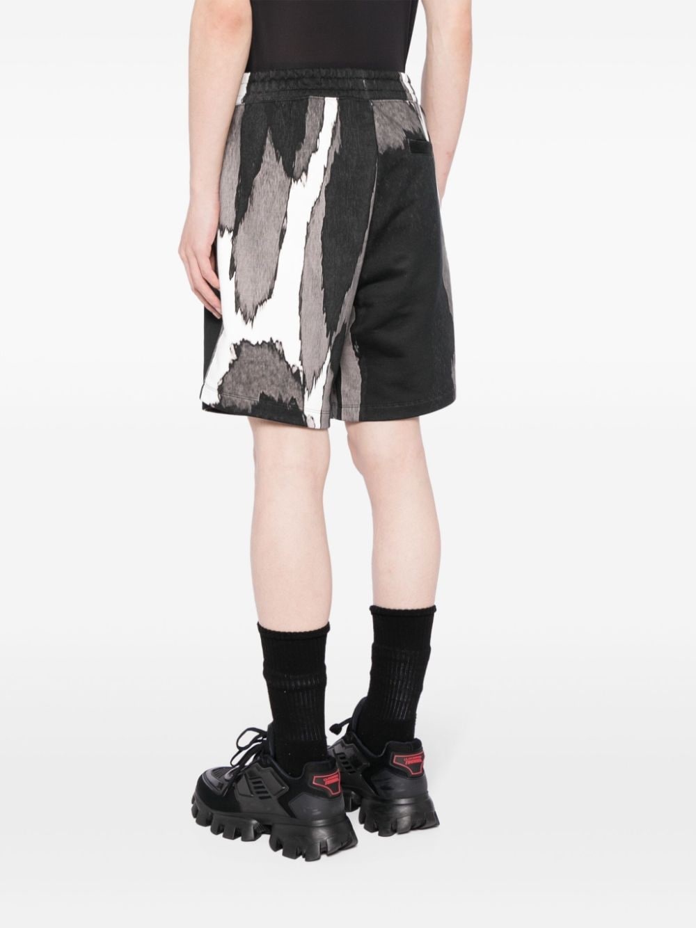 abstract-print cotton track pants - 4