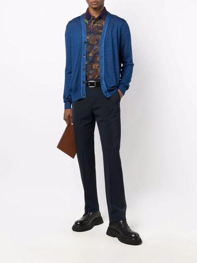 Etro V-neck virgin wool cardigan outlook