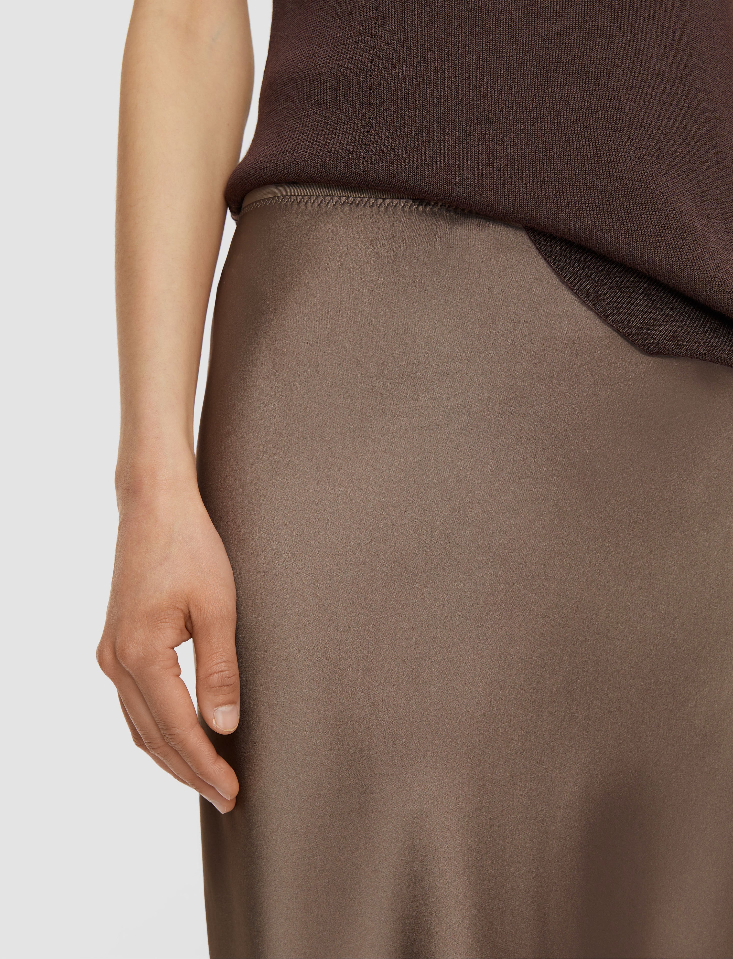 Isaak Silk Satin Skirt - 4