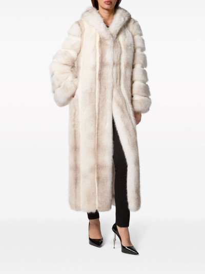 PHILIPP PLEIN Fox hooded coat outlook