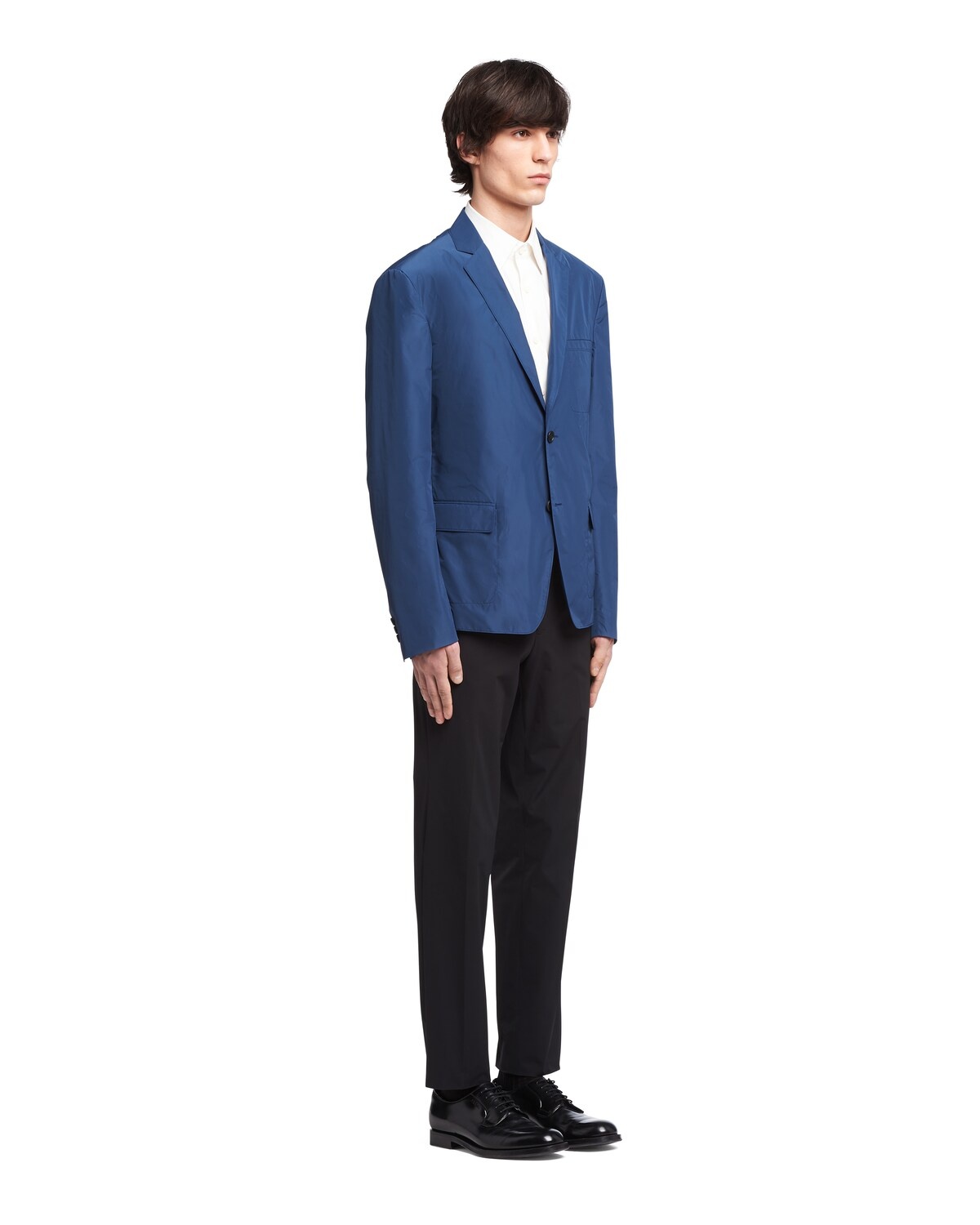 Single-breasted technical poplin jacket - 3