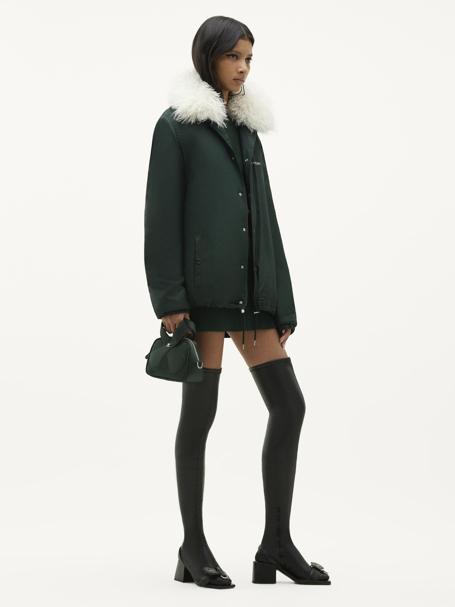 NYLON JACKET WITH FUR COLLAR - 3