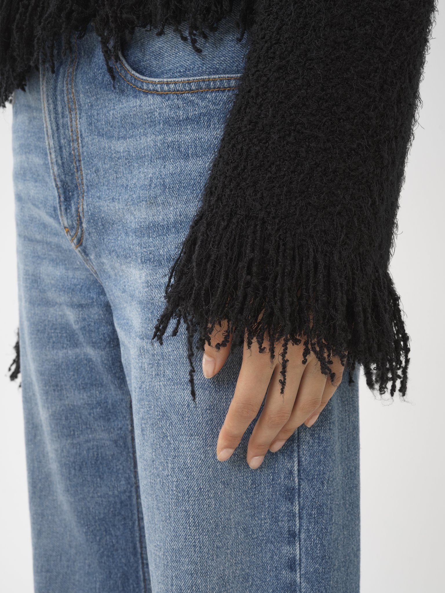 COLLARLESS SHORT FITTED JACKET - 7