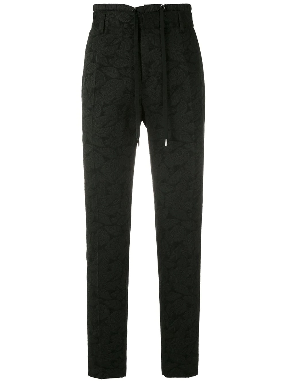 jacquard slim-fit trousers - 1