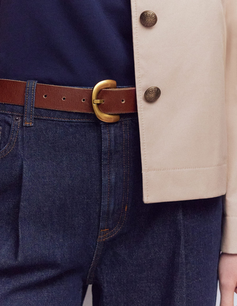 BODEN Chunky Buckle Belt-Dark Tan outlook