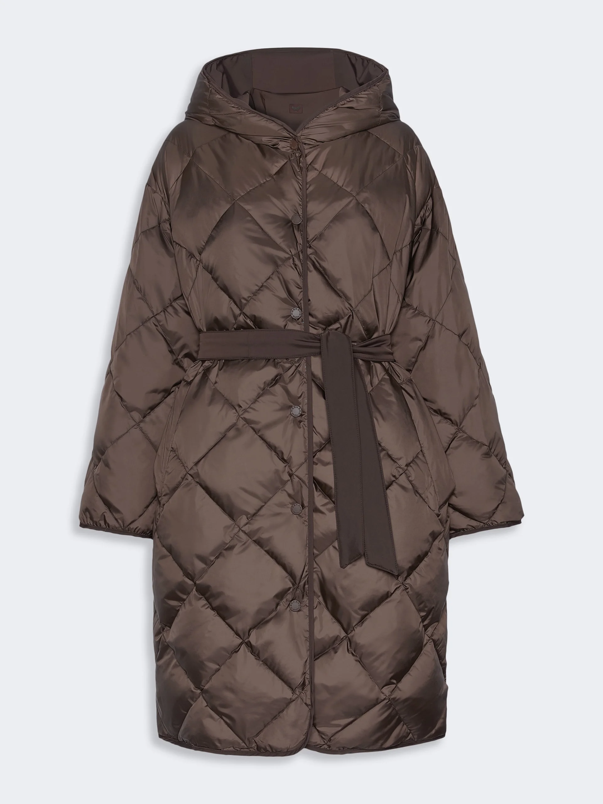 MASSA Reversible down jacket in technical twill - BROWN - 1