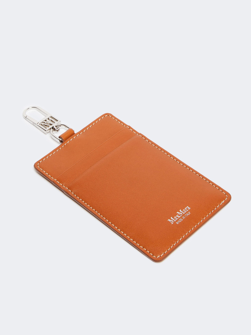 Max Mara Leather badge holder - RUST outlook