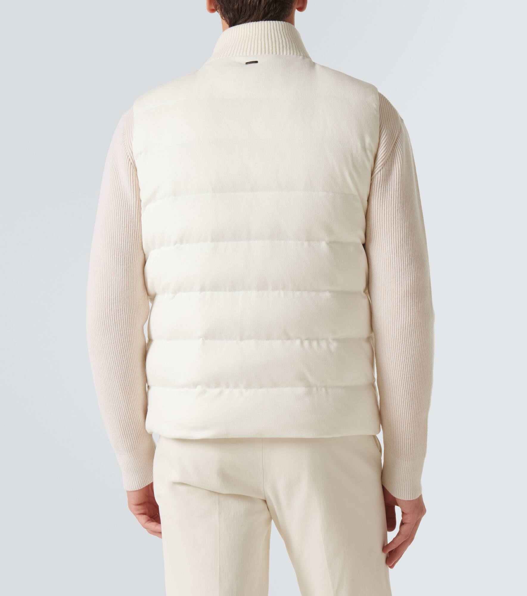 Silk and cashmere down vest - 4