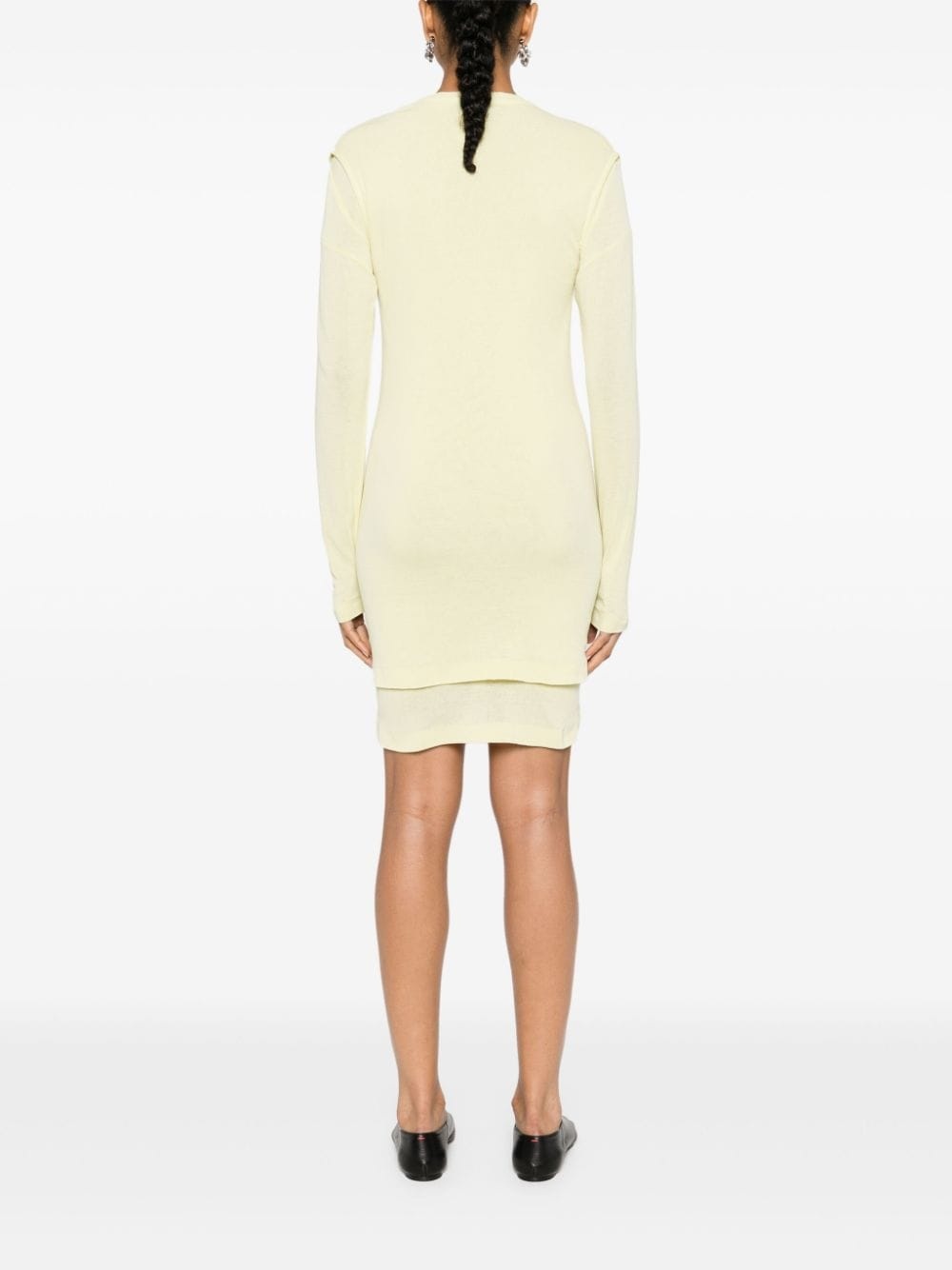 layered knitted mini dress - 4