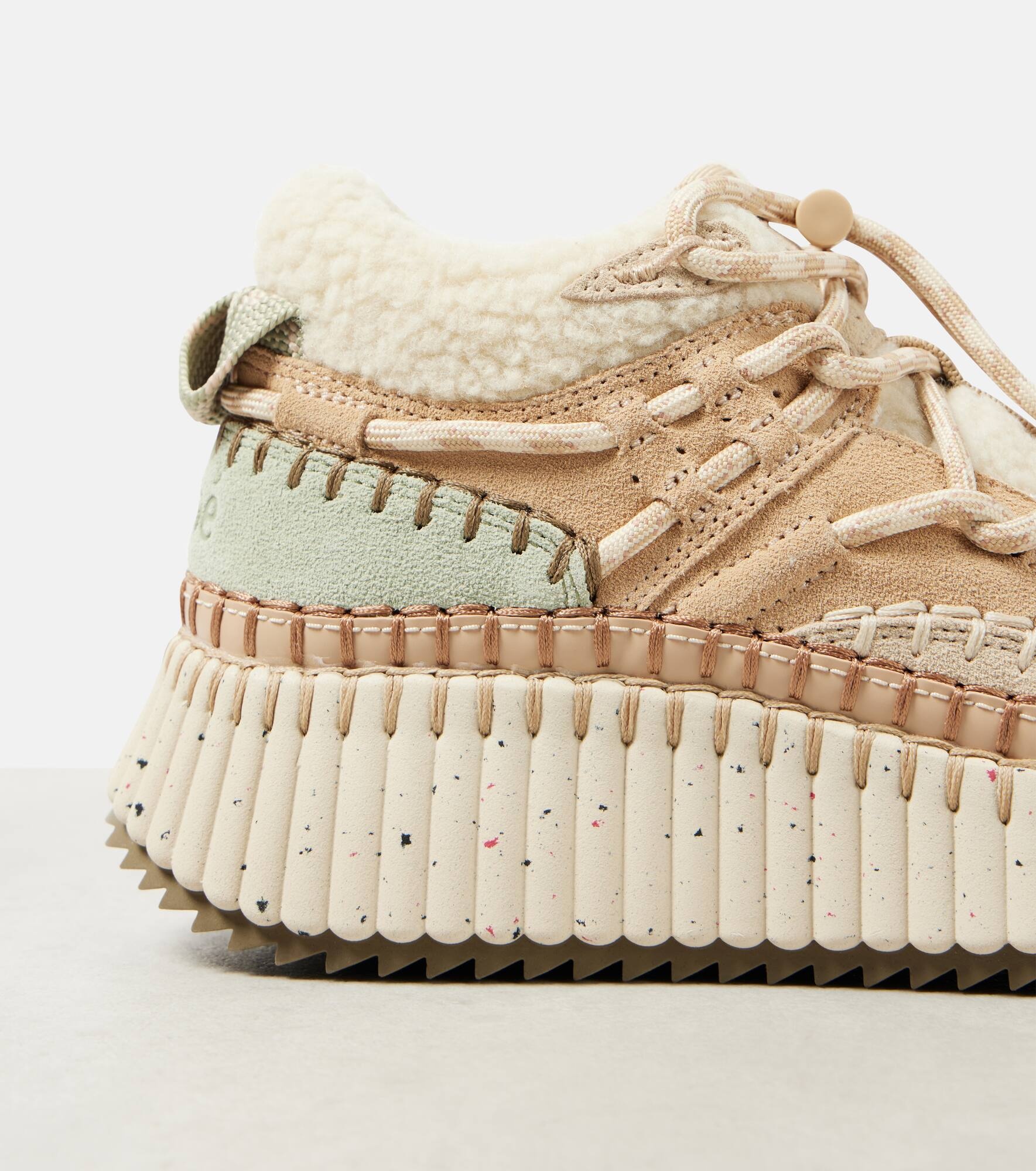 Nama shearling-lined suede sneakers - 5