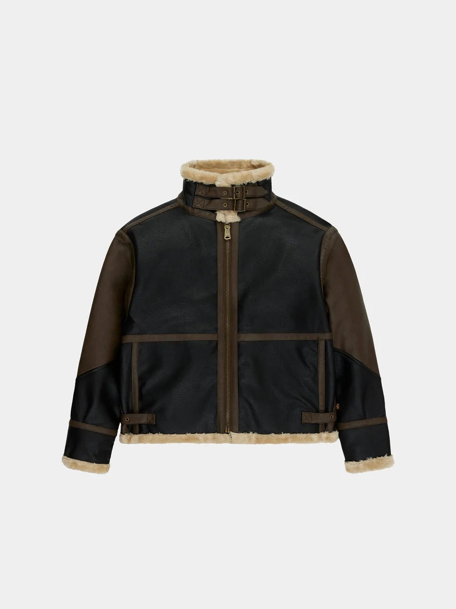 FAUX LEATHER B-3 MOD JACKET - 1