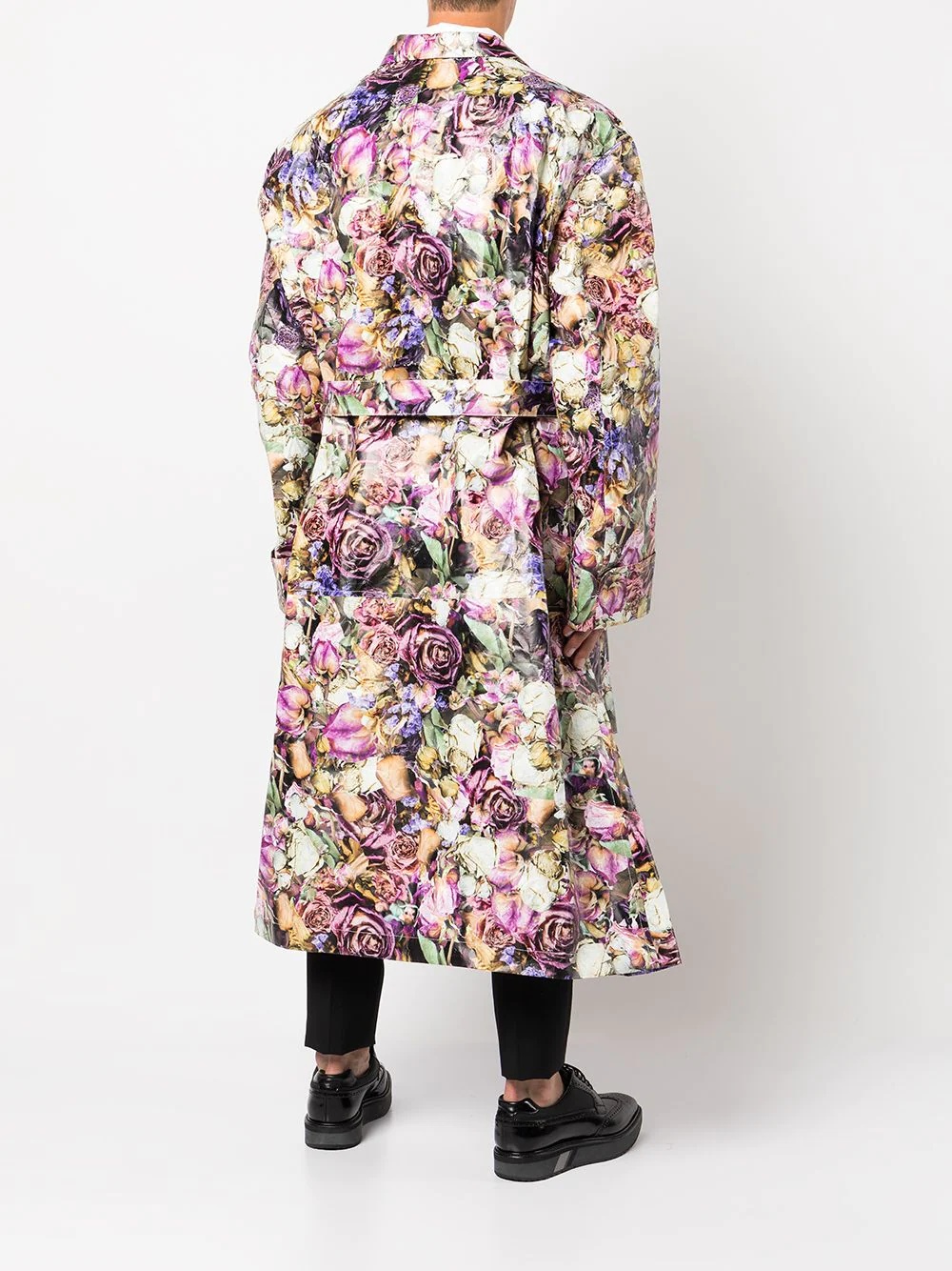 oversized floral-print coat - 4