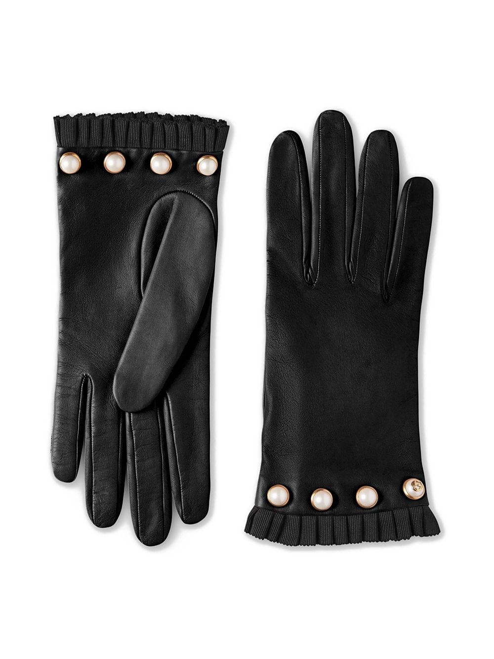 Studded leather gloves - 1