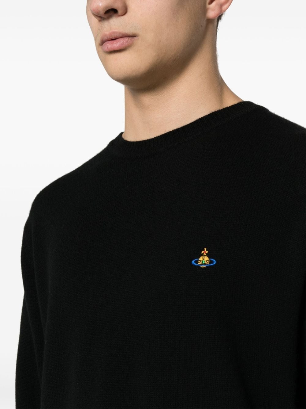 Orb-embroidery knit jumper - 5