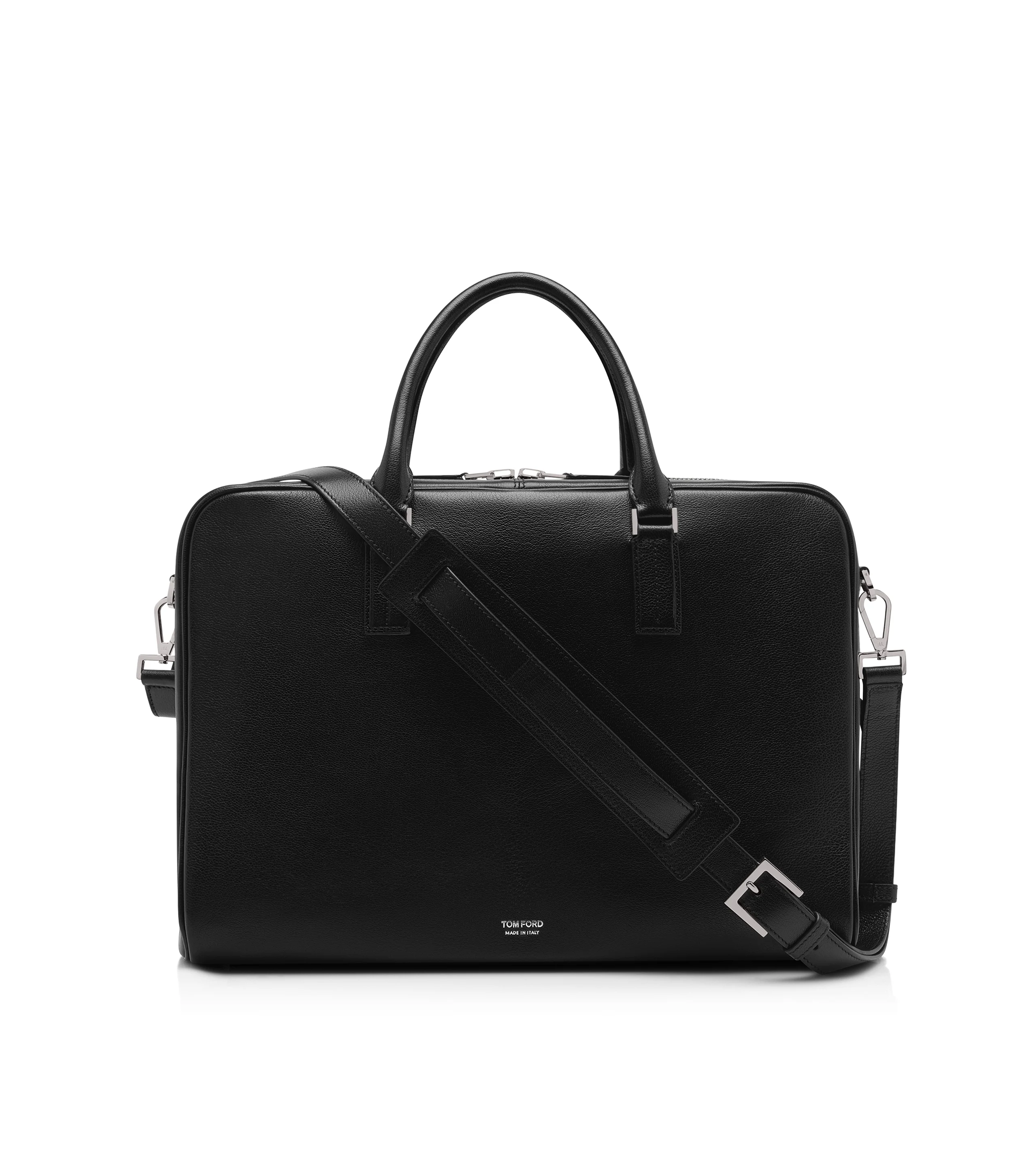 GRAIN LEATHER MINIMAL BRIEFCASE - 1