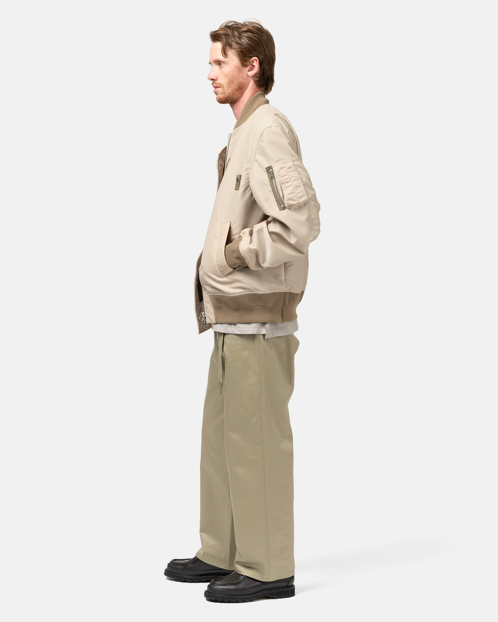 Cotton Chino Pants Beige - 3